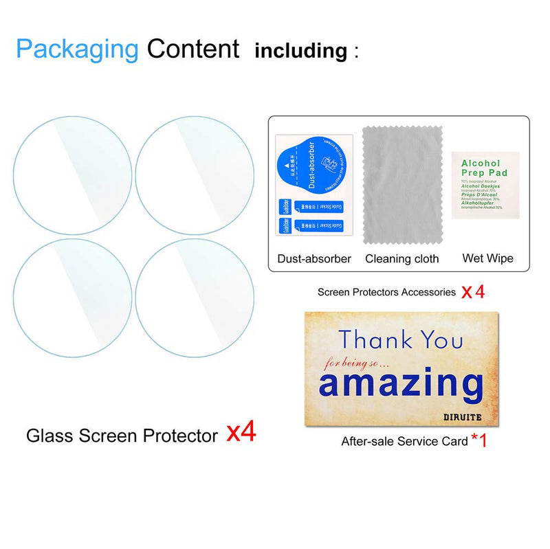 Suoman 4-Pack for Garmin Forerunner 55/45 / 45S Screen Protector Tempered Glass for Garmin Forerunner 55 / 45S / 45 [2.5D 9H hardness] [Anti-Scratch] - LeoForward Australia