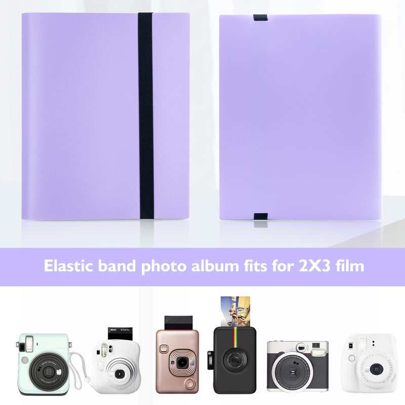  [AUSTRALIA] - 432 Pockets Photo Album for Fujifilm Instax Mini Camera, Polaroid Mini Camera, for Fujifilm Instax Mini 11 12 9 8 7+ Instant Camera (Purple) Purple