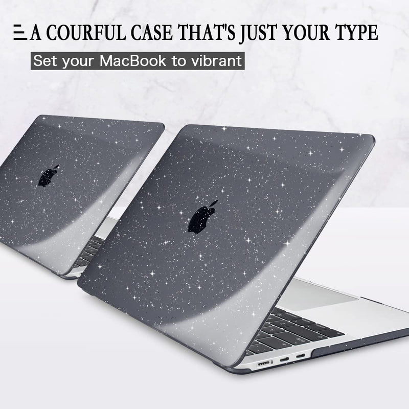  [AUSTRALIA] - CISSOOK Sparkly Black Star Case for MacBook Air 15 Inch Case A2941 M2 2023 Release, Plastic Glitter Bling Hard Shell Case with Keyboard Cover Screen Protectot for MacBook Air 15 M2 Chip