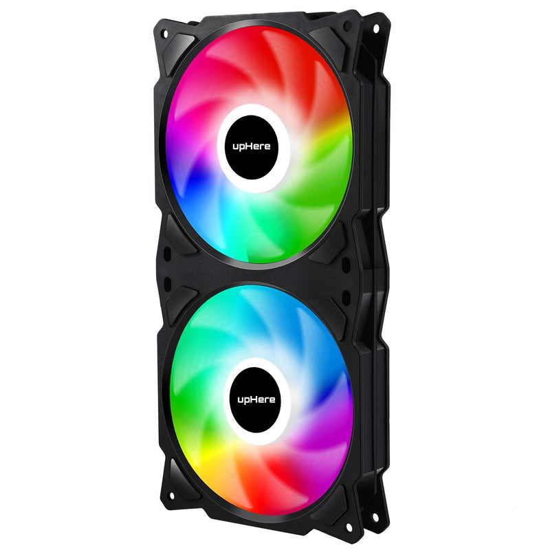  [AUSTRALIA] - upHere PF240CF 240mm Quiet Edition High Airflow Colorful LED Case Fan,Hydraulic Bearing,Cable Management and PWM Control Fan PF240CF4-Dynamic Rainbow LED PWM