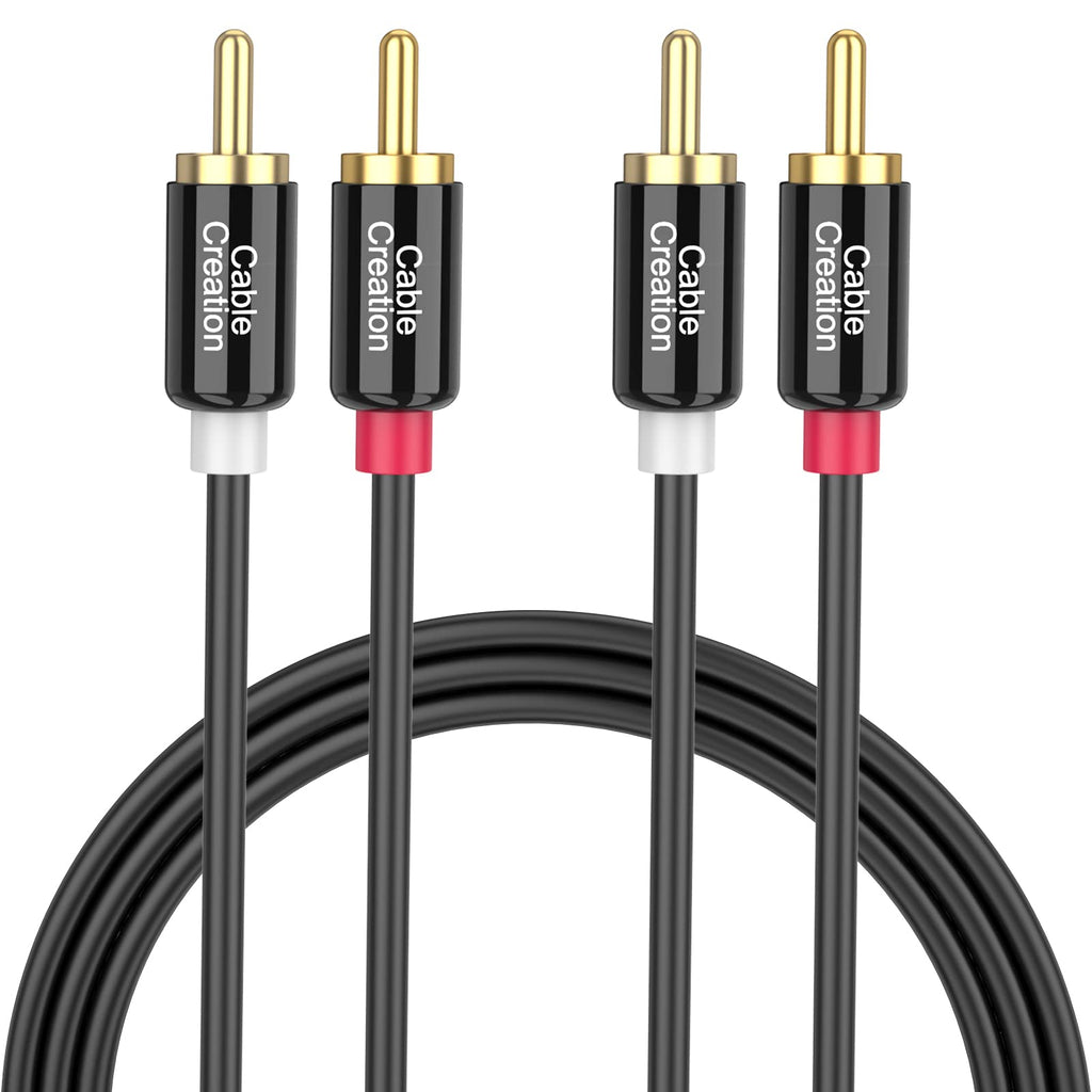  [AUSTRALIA] - CableCreation RCA Cable, 2RCA Male to 2RCA Stereo Audio Subwoofer Cable Compatible with Speaker, AMP, Turntable, Receiver, Home Theater, Subwoofer, Double Shielded, 16 Feet/5M 16FT 2RCA to 2RCA