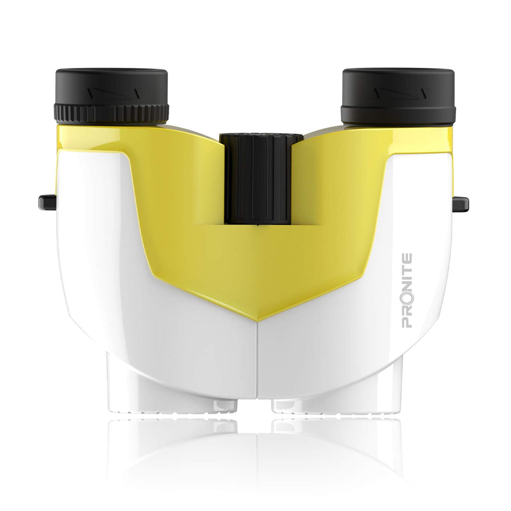  [AUSTRALIA] - 10x25 Binoculars Telescope for Kids PRONITE Compact High Power Scope Shockproof Binoculars for Bird Watching, Theater and Concerts, Hunting and Sport Games(Yellow) Yellow