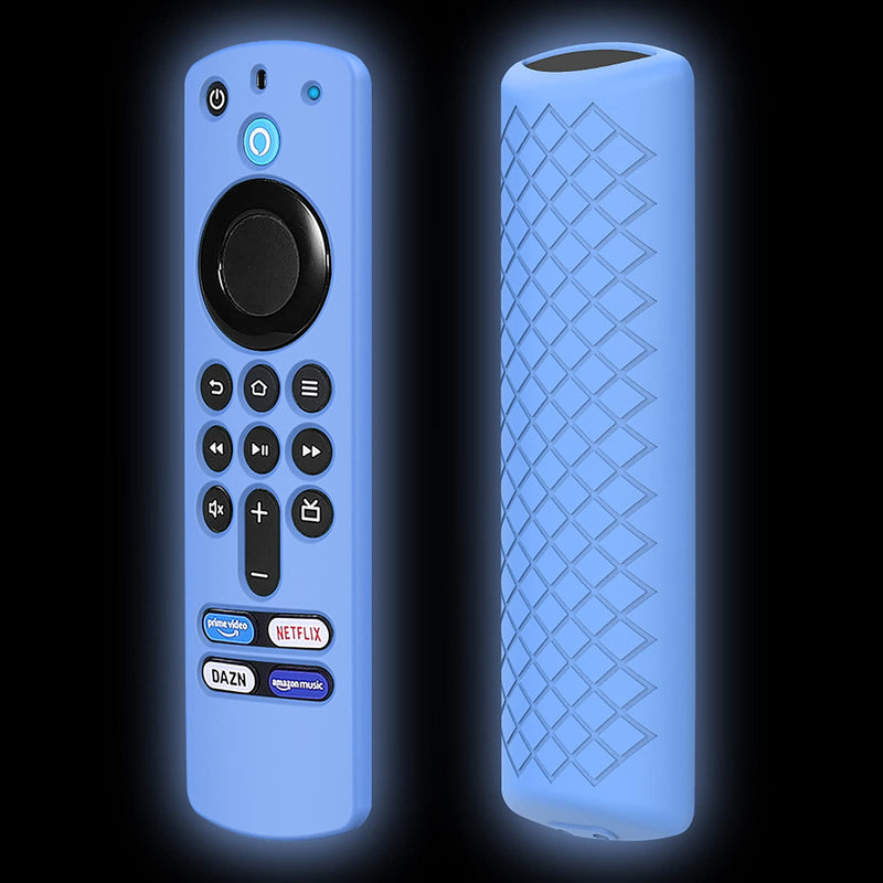  [AUSTRALIA] - 2-Pack Remote Case Replacement for FireTVstick (3rd Gen) 2021 Release Alexa Voice Remote (3 Generation), Blue and Green Silicone Protective Cover Skin Protector Glow in Dark - LEFXMOPHY Fluorescence Blue and Green