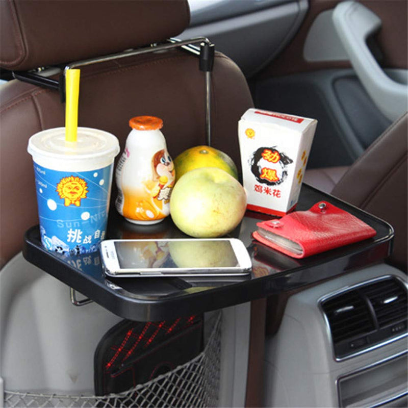  [AUSTRALIA] - Xindell Portable Hanging Laptop Trays Auto Lunch Desk Steering Wheel Mate Foldable Vehicle Back Seat Table for Food Drink Notebook Cup Holder (Black)