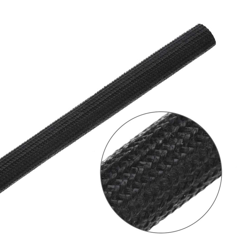  [AUSTRALIA] - uxcell Insulation Braid Sleeve,16.4Ft-10mm High TEMP Silicone Fiberglass Sleeve Black