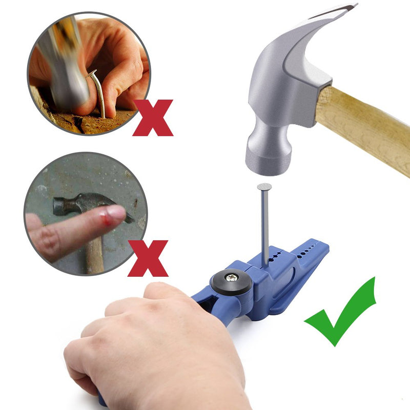  [AUSTRALIA] - Plastic Pliers, Home Tool Auxiliary Pliers, Jelanry Secure Nails Anti-smashing finger Joint Pliers for More Safety for Hammering Nails Easy to Position and Keeps Fingers Safe