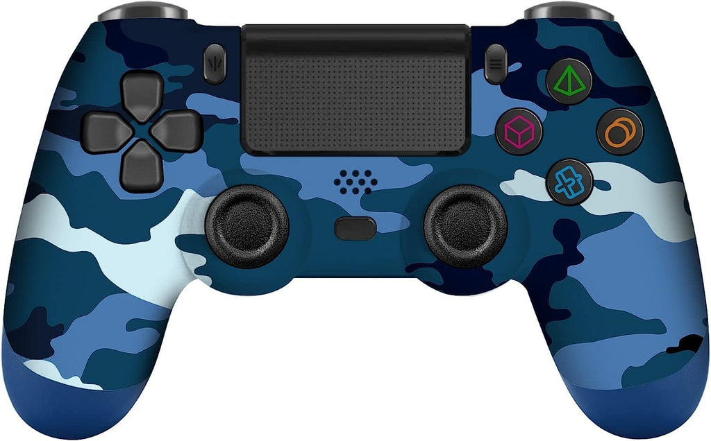  [AUSTRALIA] - ADHLEK Wireless Controller for PS4/Slim/Pro,with Dual Vibration Game Joystick Remote Camo Blue