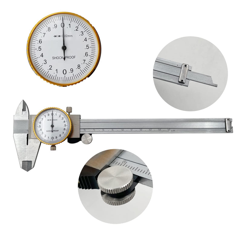  [AUSTRALIA] - Vernier Caliper 0-15cm Range High Precision Industrial Stainless Steel Vernier Caliper Shockproof Metric Measuring Tool