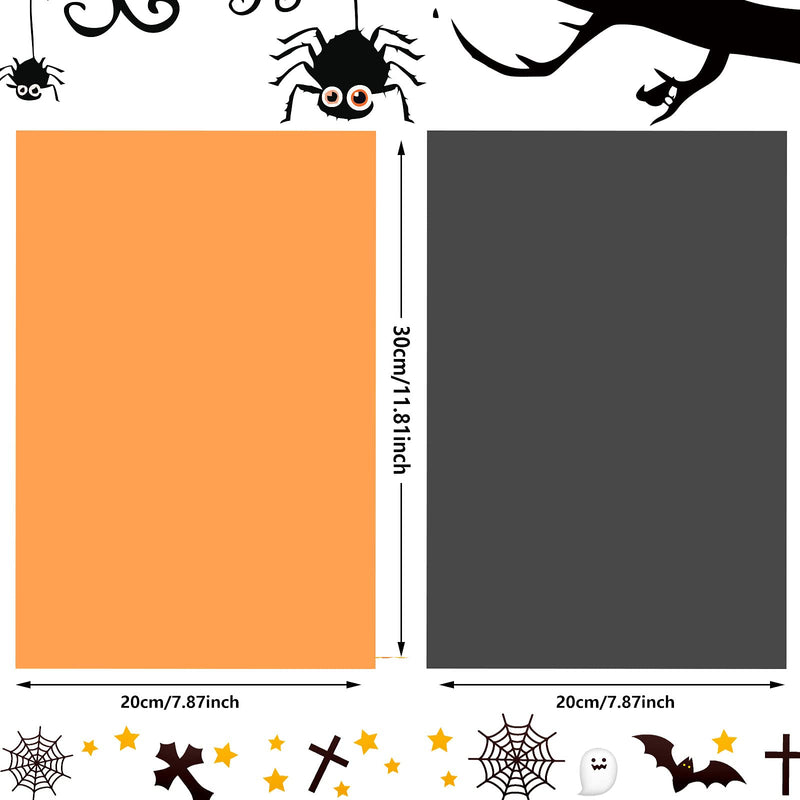  [AUSTRALIA] - 16 Pieces Halloween Gel Filter Colored Halloween Correction Gel Light Filter Transparent Film Plastic Sheets for Reading, Led Light or Craft, 11.8 x 7.9 Inches (Orange, Tea Black)