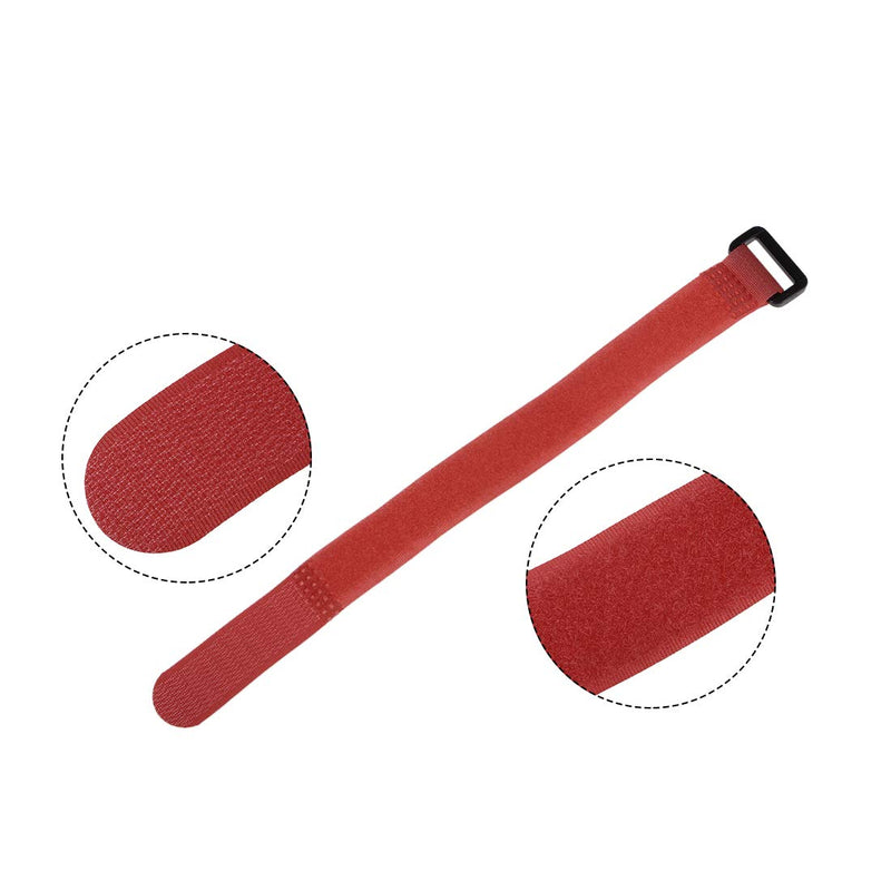  [AUSTRALIA] - uxcell 5pcs Hook and Loop Straps, 3/4-inch x 6-inch Securing Straps Reusable Fastening Cable Tie (Red)