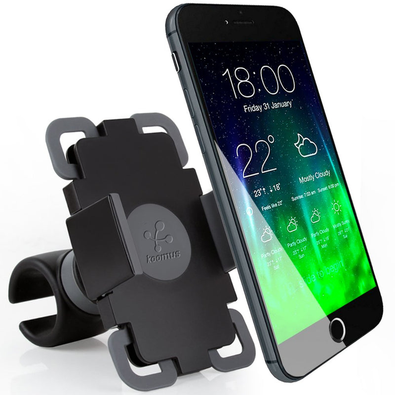  [AUSTRALIA] - Koomus BikePro Universal Smartphone Bike Mount Holder for all iPhone and Android Devices, Black Standard Packaging