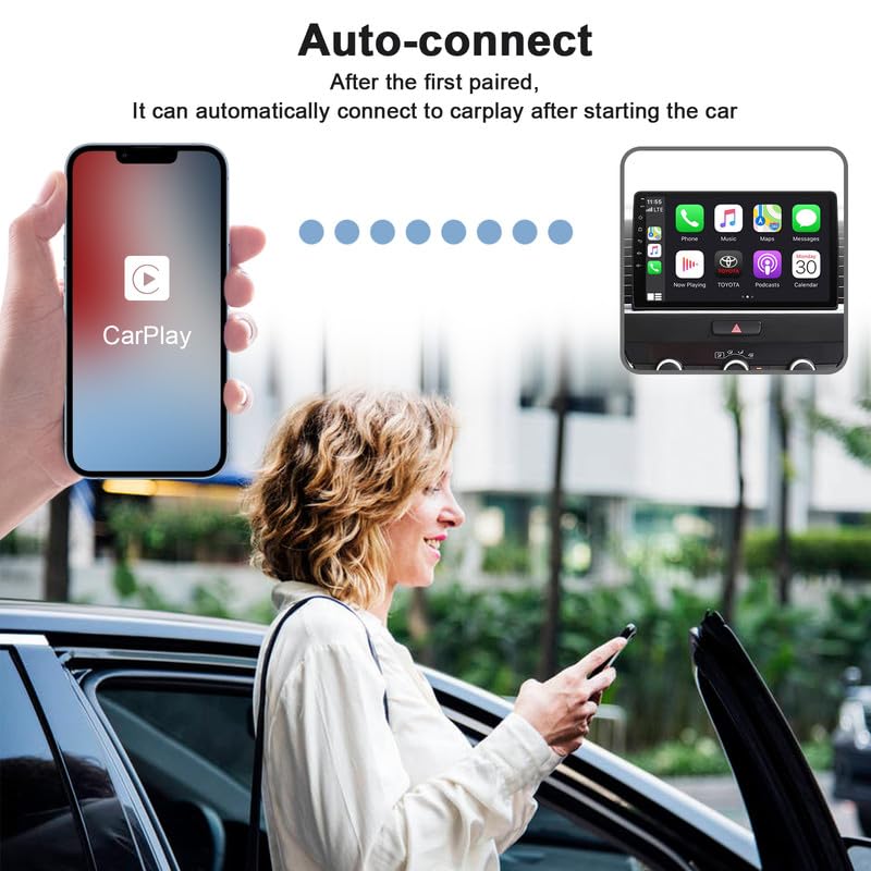  [AUSTRALIA] - Wireless Apple CarPlay Adapter, 2023 Upgrade Apple CarPlay Wireless Adapter for OEM Wired CarPlay Cars, Fastest and Most Stylish Dongle, Convert OEM Wired to Wireless CarPlay, Plug & Play, PNBLAECE