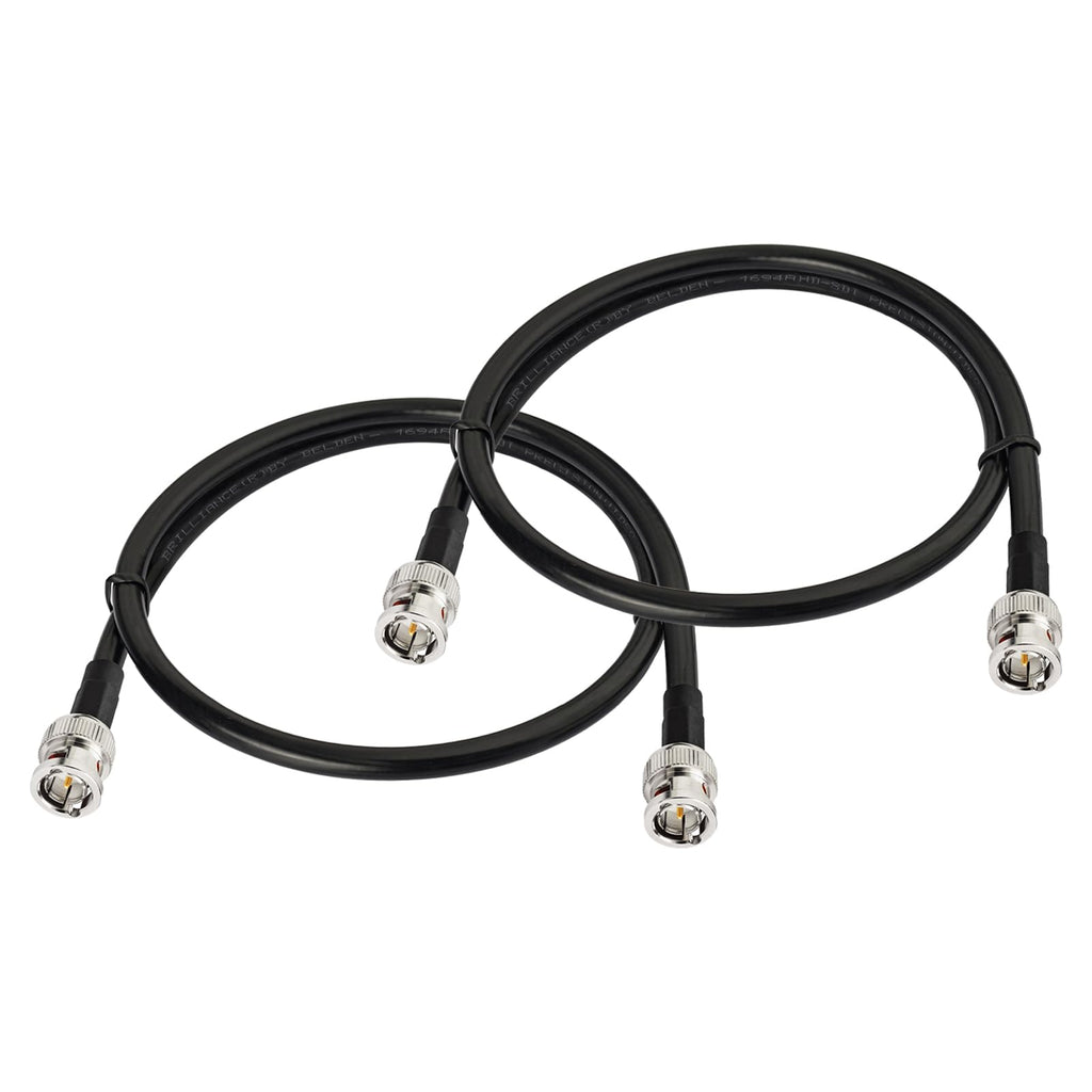  [AUSTRALIA] - Superbat SDI Cable 2ft 2-Pack, 3G/6G HD-SDI Cable 75 Ohm BNC Male to BNC Male Cable for Cameras BMCC Video Equipment Supports HD-SDI 3G-SDI 6G-SDI SDI Video Cable