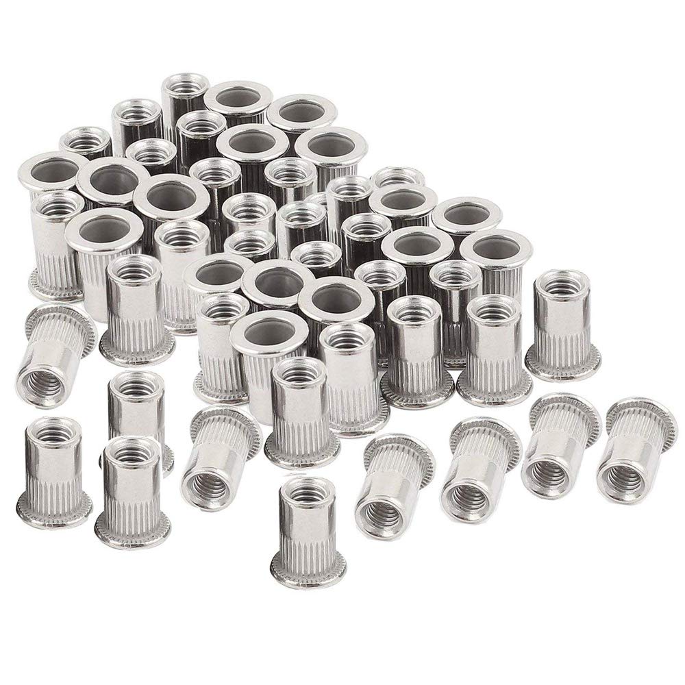  [AUSTRALIA] - 50pcs Stainless Steel 1/4"-20 Rivet Nuts Threaded Insert Nutsert Rivnuts