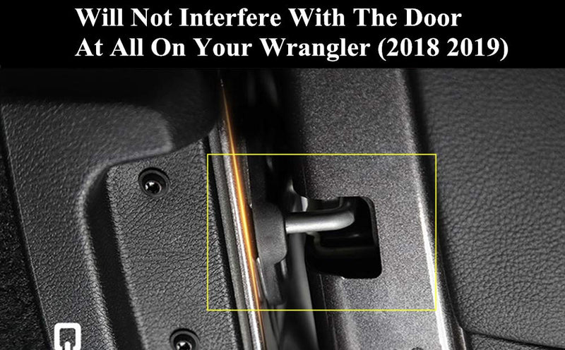  [AUSTRALIA] - YOCTM Door Lock Switches Cover For 2018 2019 2020 Jeep Wrangler JL Sport S Rubicon Deluxe Sport Utility 2-Door Door Lock Decoration Cover Sticker Auto Parts Accessories Black ABS (2Door) (Pack of 4) 2Door