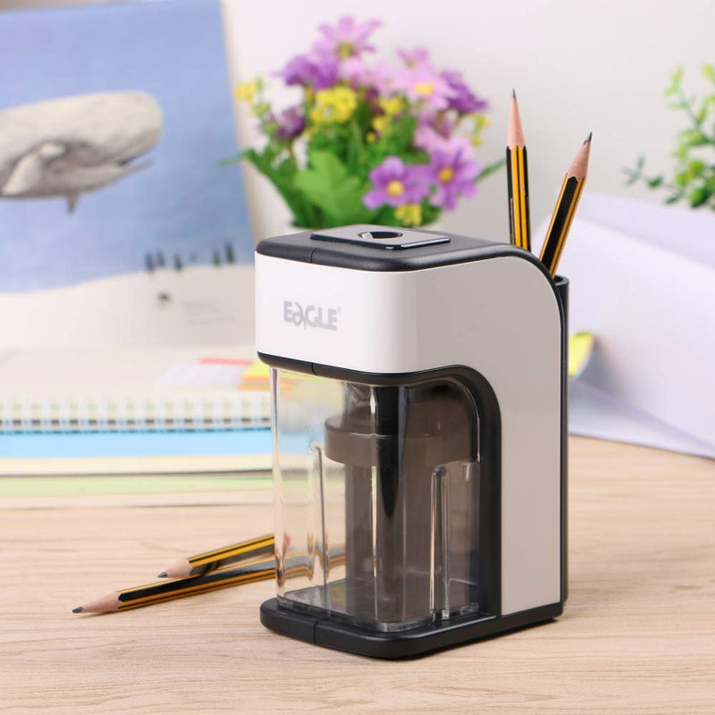 Eagle Electric Pencil Sharpener, Heavy Duty Helical Blade, Auto-stop Safety Feature, Large Shaving Holder, Powered by UL Approved Adapter, for Home, Office or Classroom Use - LeoForward Australia