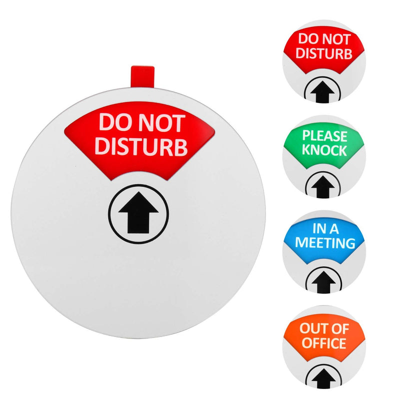  [AUSTRALIA] - Kichwit Privacy Sign, Do Not Disturb Sign, Out of Office Sign, Please Knock Sign, In a Meeting Sign, Office Sign, Conference Sign for Offices, 5 Inch, Silver