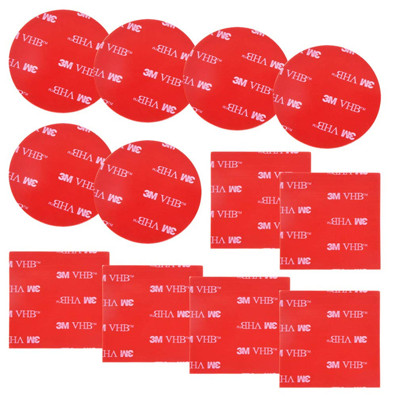  [AUSTRALIA] - 12 PCS 3M Double Sided Foam Adhesive Tape Pads,DanziX Round and Square VHB Sticky Pads Replacement Mounting Tape