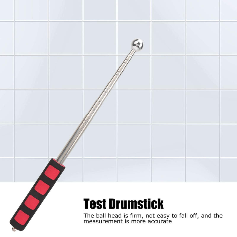  [AUSTRALIA] - 4Pcs Telescopic Empty Drum Hammer, Adjustable Detection Drum Hammer Ball Diameter Approx 19mm for Home Inspection Tool Rod 98cm