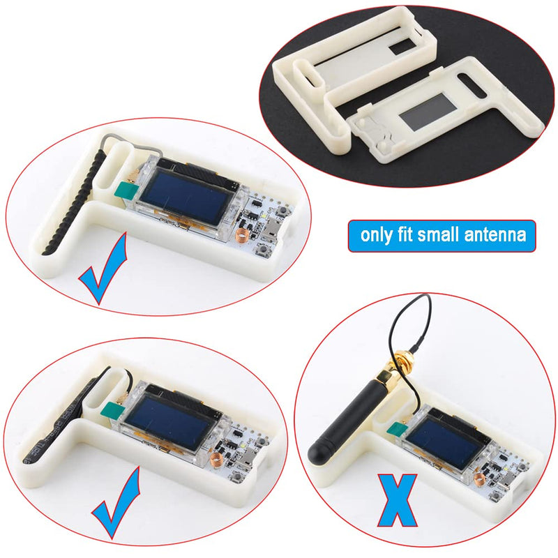 [AUSTRALIA] - DIYmalls ESP32 OLED LoRa 915MHz Module V2 + Protective LoRa Case Cover + 2P 1.25mm Cable for Arduino LoraWan IOT ( Pack of 2 )