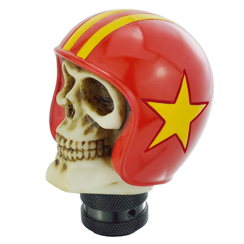  [AUSTRALIA] - Thruifo Skull Shifter Lever Head, Knight Style Car Gear Stick Shift Knob for Most Automatic Manual Vehicles, Red