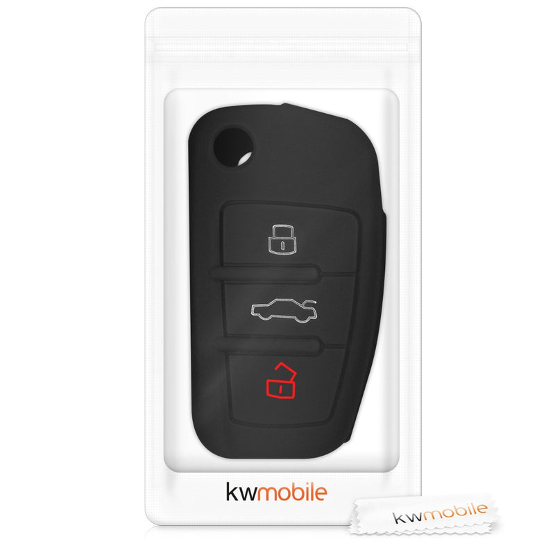 kwmobile Key Cover Compatible with Audi - Black - LeoForward Australia
