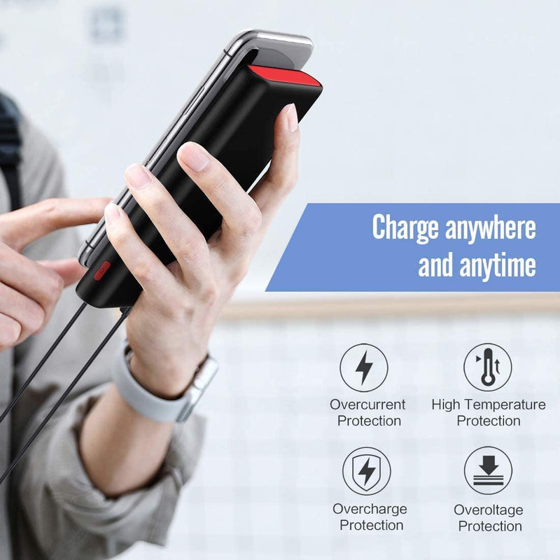  [AUSTRALIA] - Portable Charger Power Bank 25800mAh, Ultra-High Capacity Fast Phone Charging with Newest Intelligent Controlling IC, 2 USB Port External Cell Phone Battery Pack Compatible with iPhone,Android etc Black-Black-Red