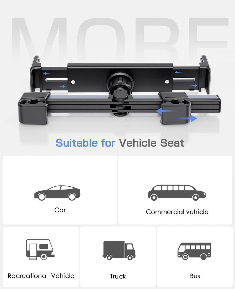  [AUSTRALIA] - Case Friendly Pro Tablet iPad Holder for Car Backseat Tablet Holder Phone Mount Stand for iPad, Tablets, Nintendo Switch, iPhone, Smartphones 4.7" to 12.9" Devices, Essentials Car Accessories (A) Style A