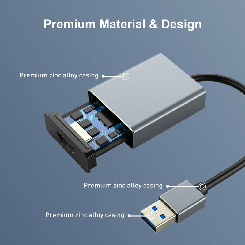  [AUSTRALIA] - BENFEI USB 3.0 to HDMI Adapter, USB 3.0 to HDMI Male to Female Adapter