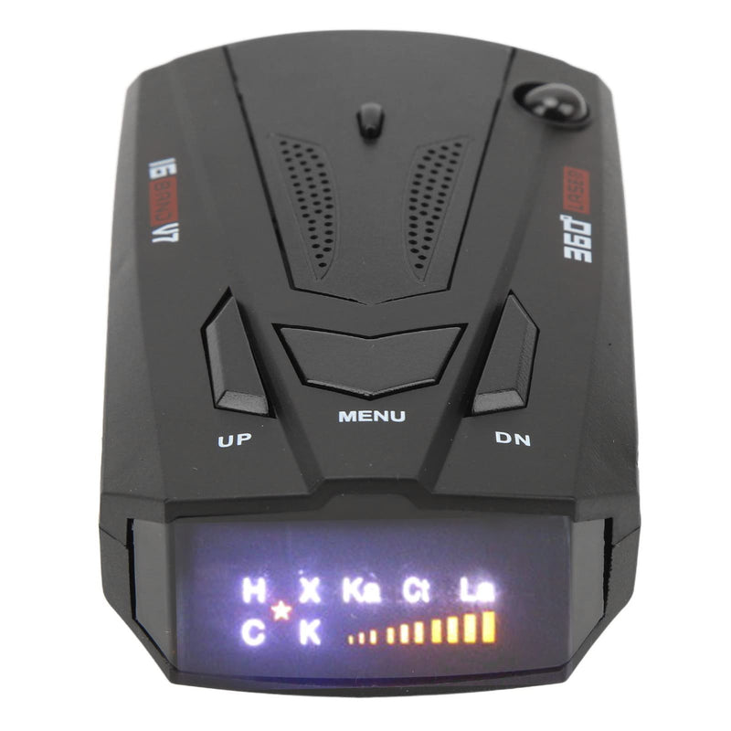  [AUSTRALIA] - Electronic Dog Detector,Car Radar Detector 360 Degree Protection Speed Alarm 16 Band Electronic Dog Detector Speedomete Black
