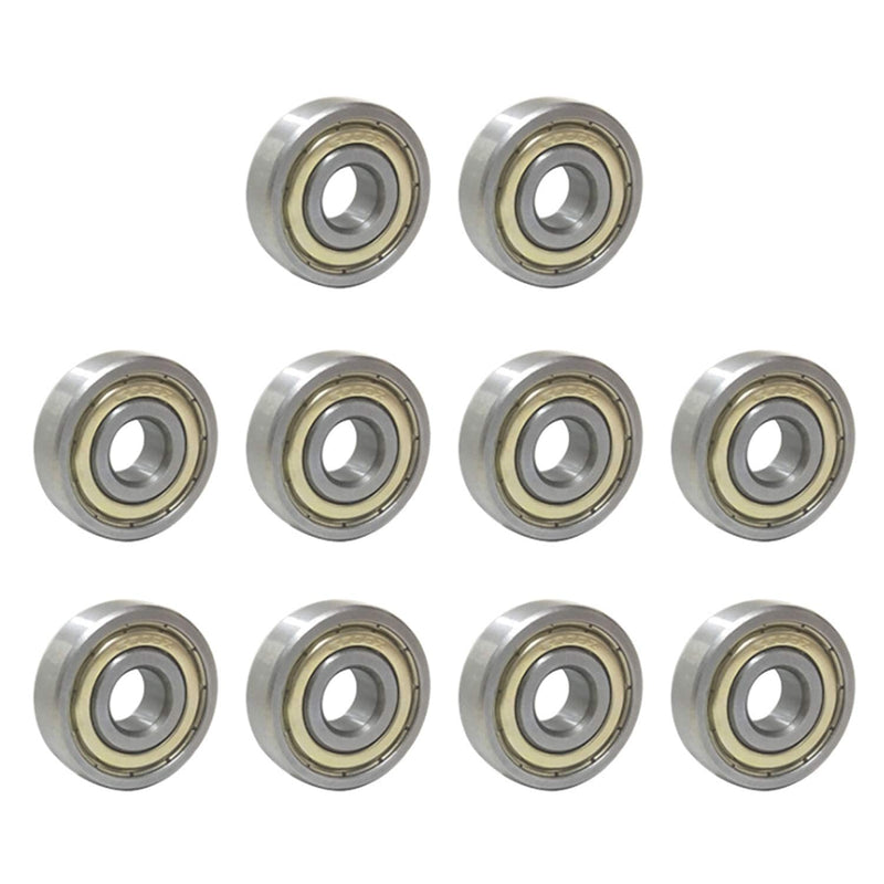  [AUSTRALIA] - Antrader Set of 10 Metal Shielded 6200Z 10 x 30 x 9mm Deep Groove Ball Bearings Silver Tone
