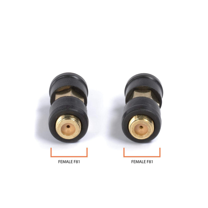  [AUSTRALIA] - Weather Sealed Cable Extension Coupler - 4 Pack - Cable Extension Adapter (Barrel Splice - Coupler) - Connects Two Coaxial Video Cables (Female to Female Connector) 3GHz Rated, 4 Count, in Gold