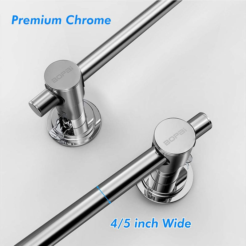  [AUSTRALIA] - BOPai 24 inch Vacuum Suction Cup Towel Bar,Removeable Shower Mat Rod Shower Door Adhesive Towel Bar Suction Towel Rack,Premium Chrome