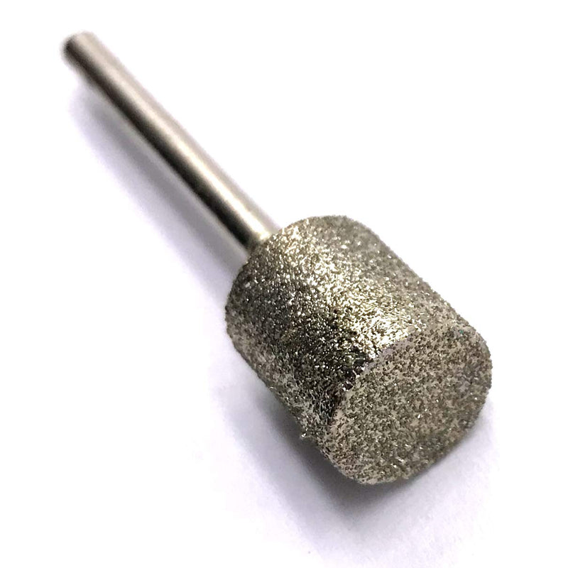  [AUSTRALIA] - 20Pcs Diamond Grinding Bits, 10mm Cylinder Head, 3mm Shank, 45mm Long Diamond Coated Burr Mounted Point