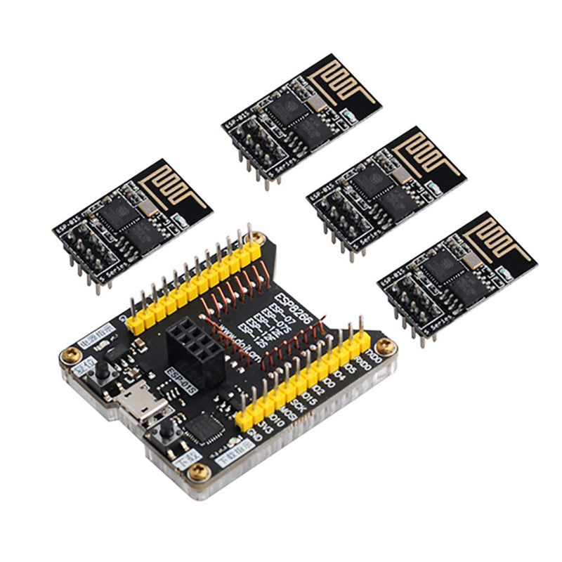  [AUSTRALIA] - Stemedu ESP8266 Test Board Code Burner Flash Downloader ESP8266 ESP-01S Serial WiFi Wireless Transceiver Module for Fixture Board (Pack of 5pcs)