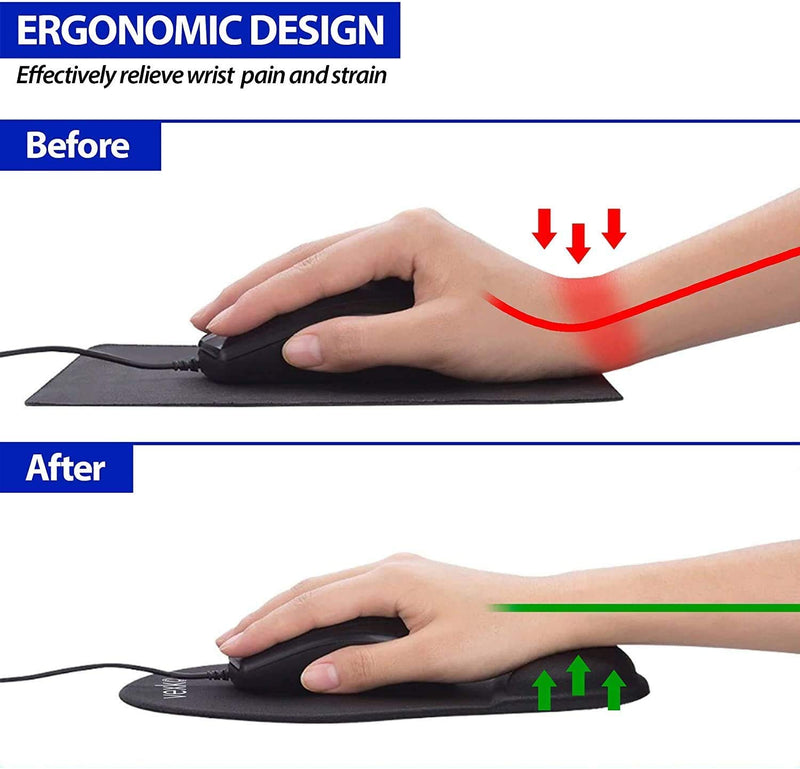  [AUSTRALIA] - Bundle Logitech M510 Wireless Computer Mouse with USB Unifying Receiver + Vexko Ergonomic Mouse Pad with Gel Wrist Rest (Black) Black