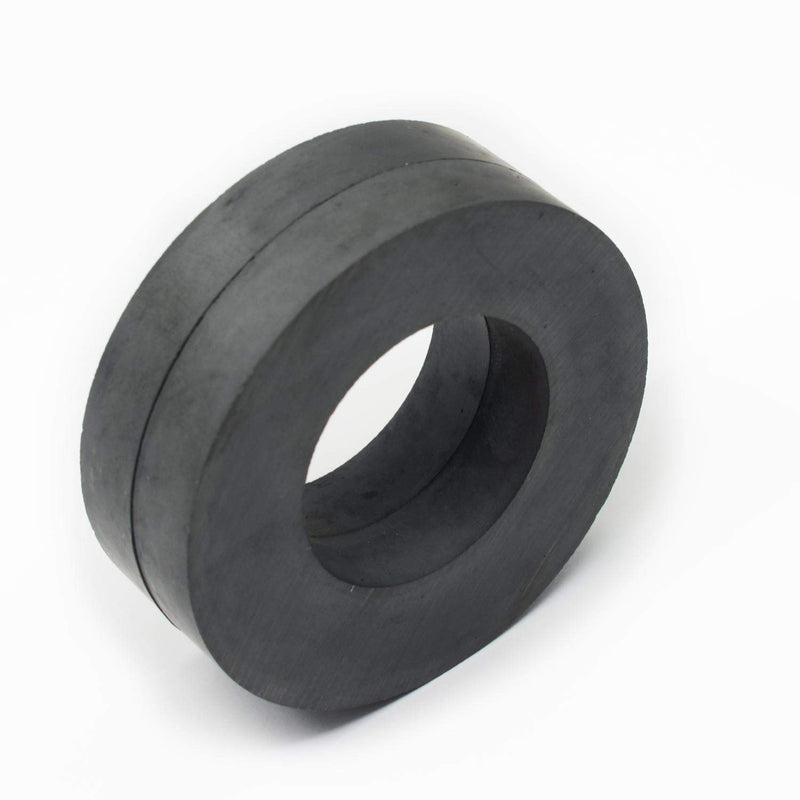 AOMAG Ferrite Magnet Ring OD60 x ID32 x 10mm 2.4" Large Grade C8 Ceramic Magnets (Pack of 2) - LeoForward Australia