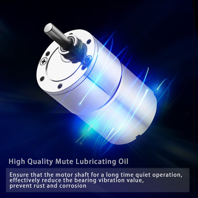  [AUSTRALIA] - Greartisan DC 12V 20RPM Gear Motor High Torque Electric Micro Speed Reduction Geared Motor Eccentric Output Shaft 37mm Diameter Gearbox 12 Volt 20 RPM