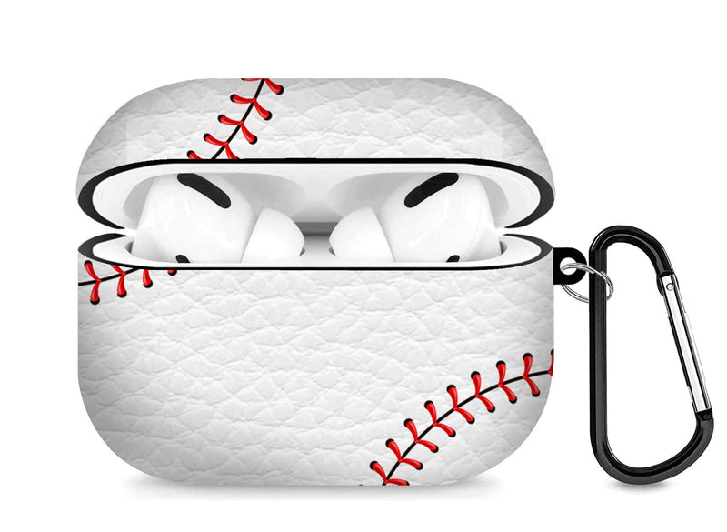  [AUSTRALIA] - Baseball Print Airpods Case Compatiable with Airpods pro - Airpods pro Cover with Key Chain, Full Protective Durable Shockproof Personalize Wireless Headphone Case baseball-pro