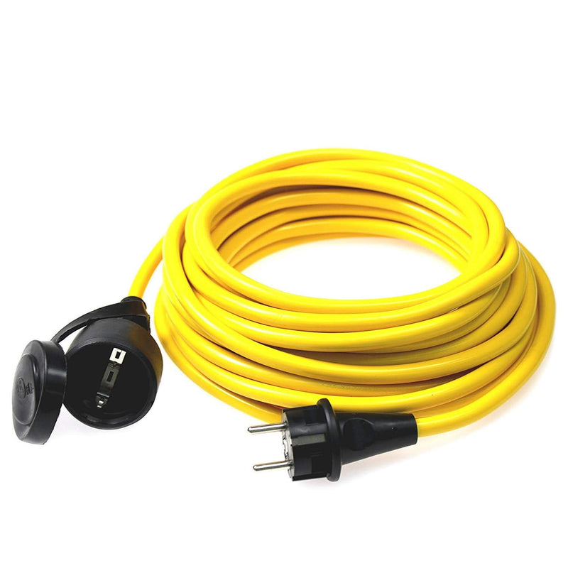  [AUSTRALIA] - as - Schwabe extension cable 5 m - 230 V, 16 A protective contact plug - outdoor power extension cable - extension for outdoor use - K35 AT-N07V3V3-F 3G1.5 - IP44 - Made in Germany, yellow, 60350