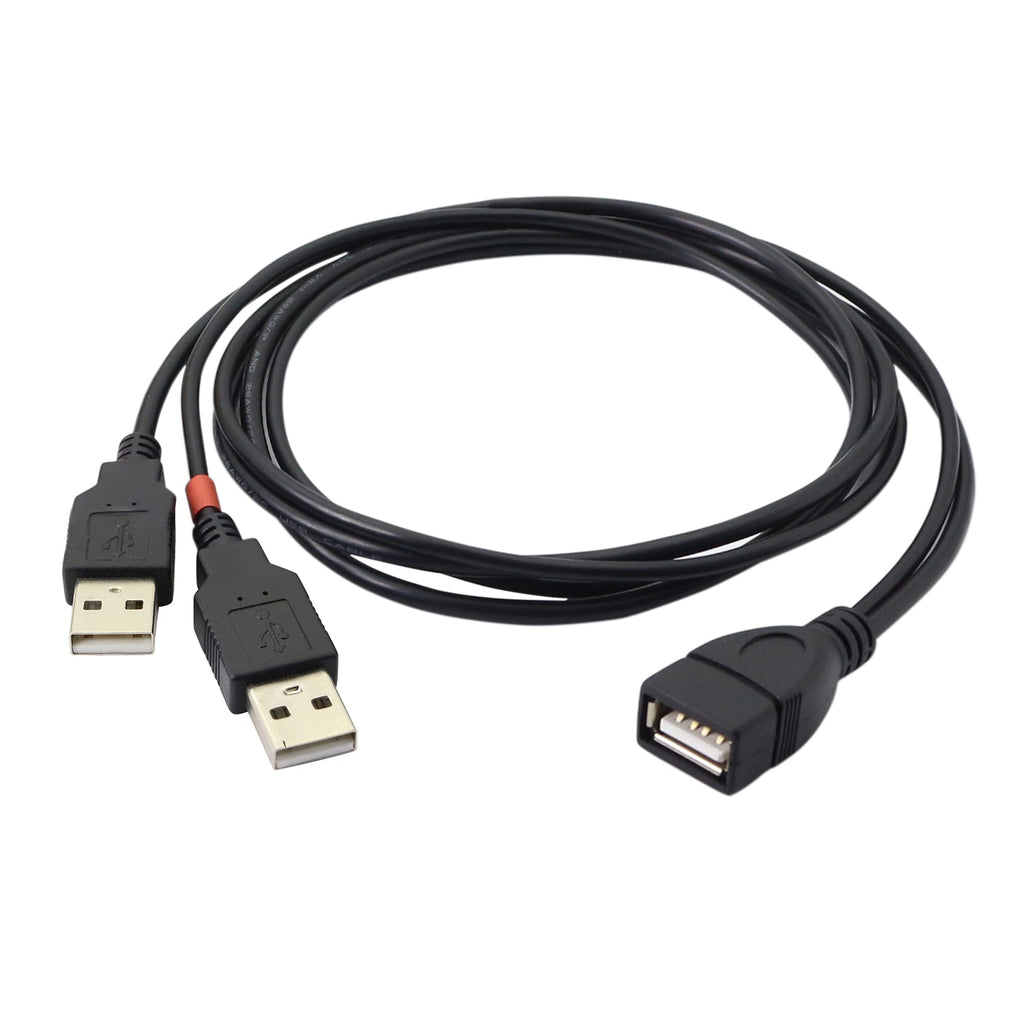  [AUSTRALIA] - PNGKNYOCN 3.2 Feet USB Splitter Cable, USB 2.0A Female to Dual USB A Male Y Hub Adapter Cable YOUCHENG for Computers and Mobile Phones Etc. Only One Port for Data Transmission