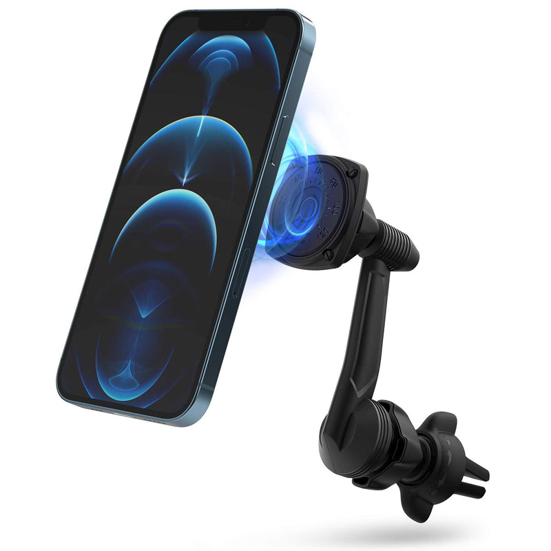  [AUSTRALIA] - Ringke Power Clip Wing Magnetic Car Mount Phone Holder Premium Air Vent Cradle 360° Rotation Long Reach Neck Cell Phone Automobile Cradles for Universal Smartphone