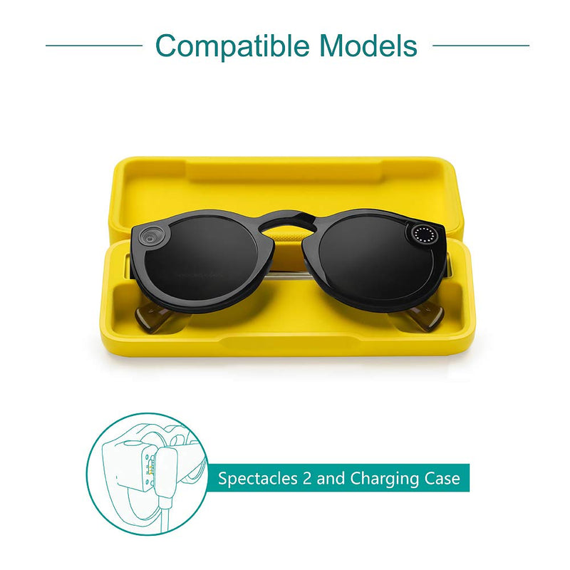 TUSITA Charger Compatible with Snapchat Spectacles 2 - USB Magnetic Charging Cable 5ft 150cm - HD Video Camera Sunglasses Accessories - LeoForward Australia