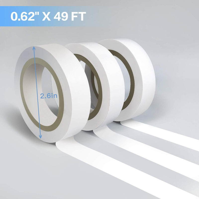  [AUSTRALIA] - Wapodeai 3PCS White Electrical Tape, Premium White Waterproof Tape, Flame Retardant Indoor Outdoor High Temperature Resistance Electric Tape, 0.62 in X 49 ft