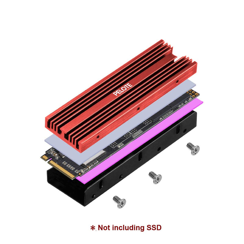 M.2 NVME/NGFF SSD Heatsink Radiator Cooling Fin Cooler with Silicone Thermal Pad, Double-Sided Heat Sink - LeoForward Australia