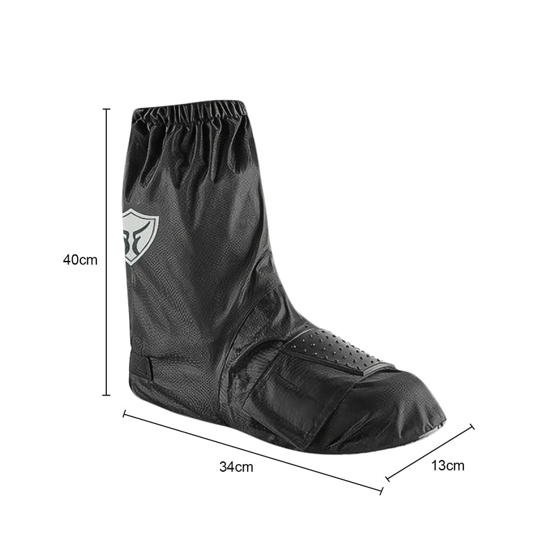  [AUSTRALIA] - 1 Pair Unisex Motorcycle Shoe Covers Waterproof Rain Snow Boots Covers Reusable Wear-Resistant Outdoor Shoe Covers High Tube Travel Overshoes Rain Gear Shoe Protective Covers Male Size 8.5-11
