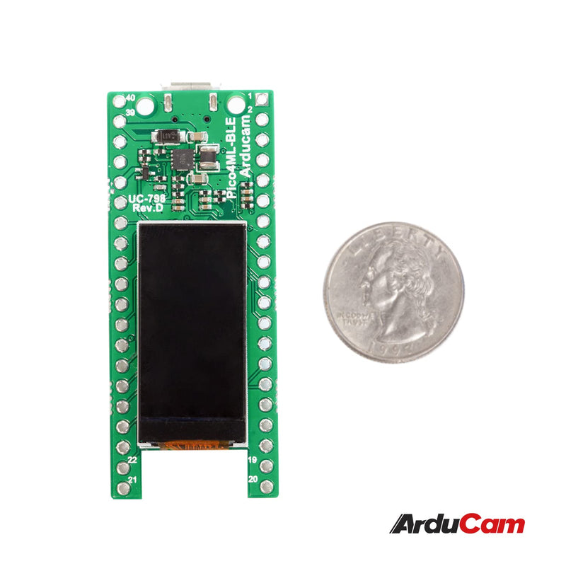  [AUSTRALIA] - Arducam Pico4ML TinyML Dev Kit, RP2040 Board w, HM01B0 Camera, LCD Screen, Onboard Audio, Reset Button & More