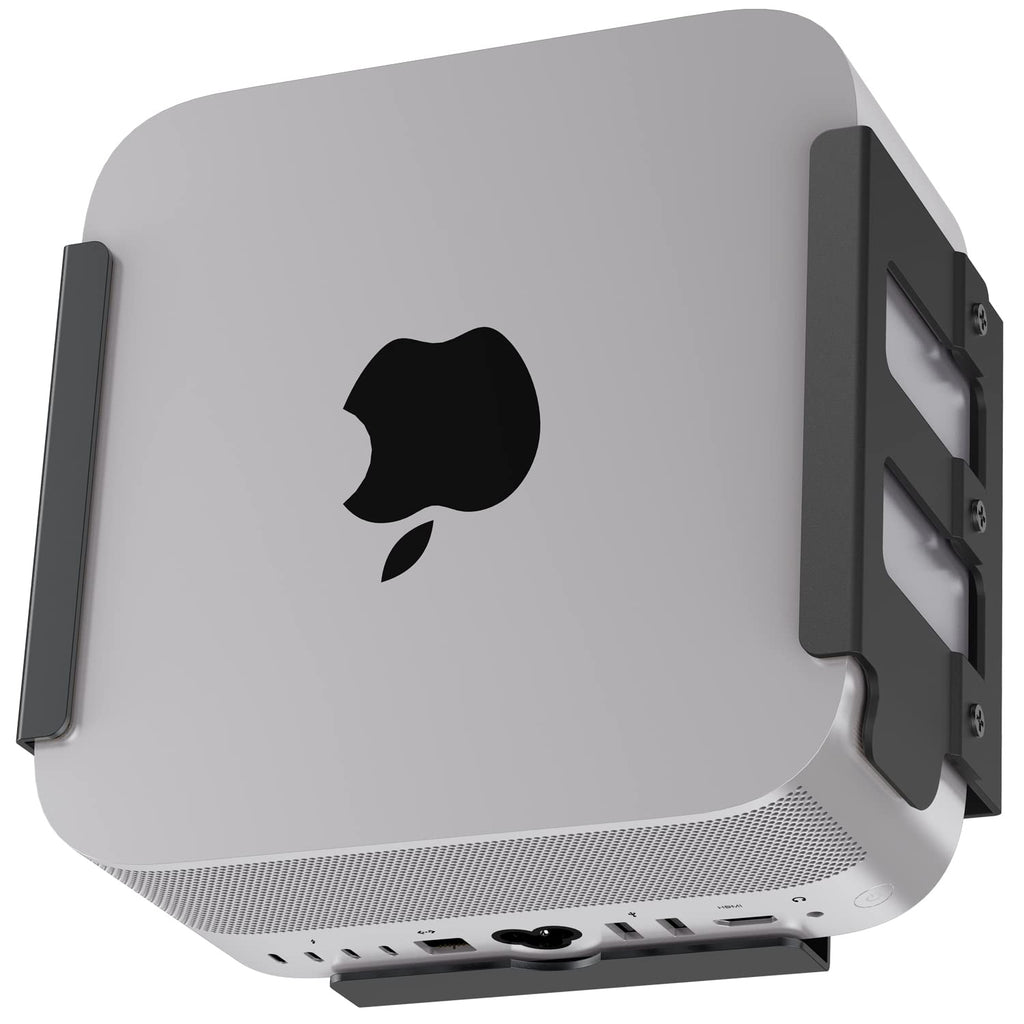  [AUSTRALIA] - Mac Studio Mount, IFCASE Heat Dissipation Design Anti-Scratch Aluminum Desktop, Under Desk, Wall Mount Stand for Mac Studio, Compatible with VESA Hole (Black) Black