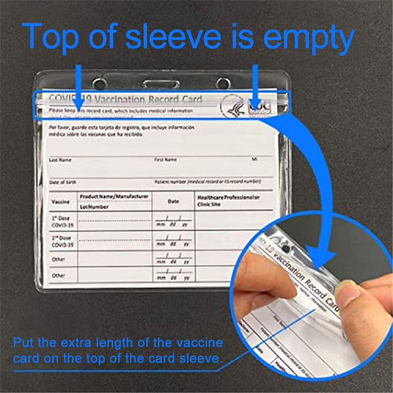 [AUSTRALIA] - CDC Vaccination Card Protector,ID Card Badge Holders,The Card Protector Holder is Made of Clear Soft PVC with Waterproof Type Resealable Zip 4 X 3 inches (10 Pack)