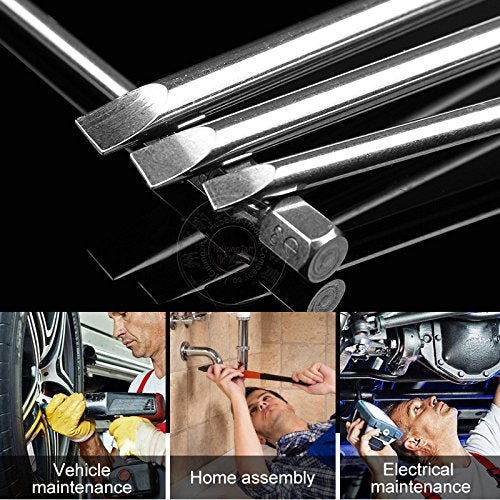  [AUSTRALIA] - Rocaris 6pcs 2 in 2.0-6.0mm Flat Head Slotted Tip Magnetic Slotted Screwdrivers Bits Multifunctional Alloy Steel Screwdriver Set